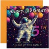 Astronaut Birthday Cards for 5th Birthday - Cards for Boys