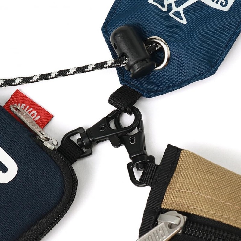 Chums Shoulder Bag, Wearable Sling Shoulder Bag, Sweat, Nylon, navy/beige,
