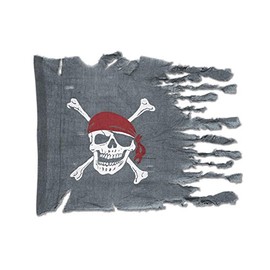 Club Pack of 12 Gray Weathered Pirate and Crossbones Flags 29" x 40"