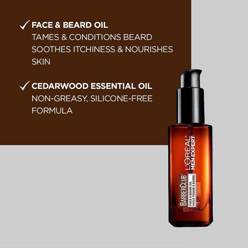 L'Oreal Paris Men Expert BarberClub, Long Beard + Face Oil,