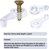 Glass Door Retainer Clips Kit for Cabinet Door, Glass Window,Offset