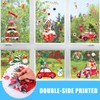 Nezyo 9 Sheets Christmas Window Clings for Glass Reusable Christmas