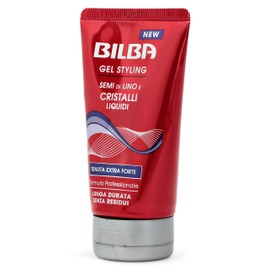 Bilba Extra Strong Gel with Flax Seeds and Liquid Crystals, Professional Formula with Extra Strong Hold, Long Lasting Gel, Leaves No Residue, Protect or Dry Hair, 150ml
