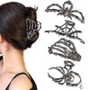 4 Piezas Pinzas Para Cabello Estilo Punk Con Strass, Diseños