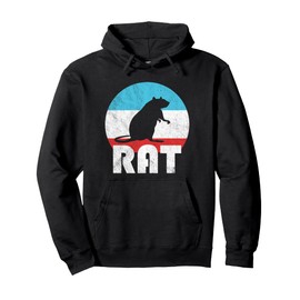 Rat Vintage Retro Silhouette Gift Pullover Hoodie