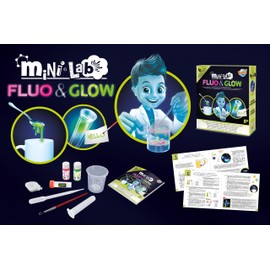 Buki France Mini Lab Fluo & Glow. Kids Chemistry Set. Childrens Science Experiments. STEM Toy. Science Gift Suitable for Boys & Girls 8+