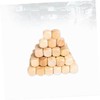 OHPHCALL 50PC Wooden Blank Dice Set Unfinished Wooden Cubes for