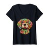Women's Fruit Loops Cat Meaow Fruit Loops V-Neck T-Shirt, black