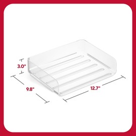 Staples Side Load Stackable Plastic Letter Tray, Clear, 1/Pack (TR62288)