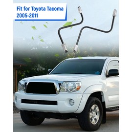 Brake Tube Caliper Flex Hose Fit for Toyota Tacoma 2005 2006 2007 2008 2009 2010 2011, A Pair Front Left and Right Set Replace 47318-04110, 47317-04050