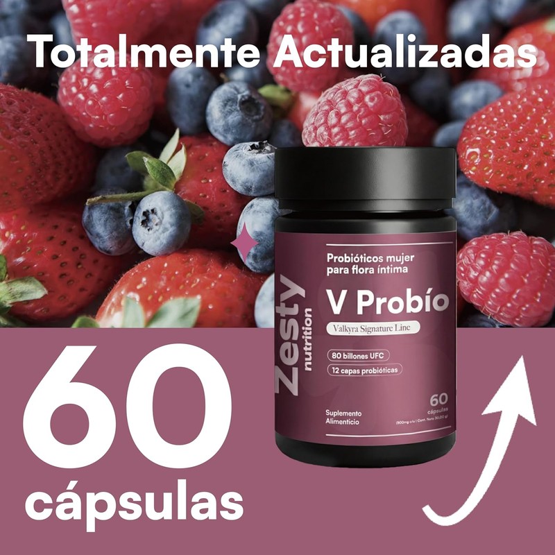 Zesty Nutrition V Probió Ultra Women's Probiotics 80 Billion CFU,