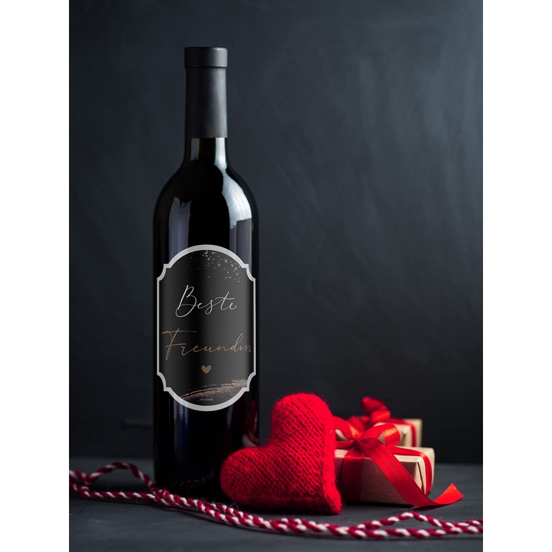 JoliCoon Best Friend Gift Bottle Label 8.5 x 12 cm
