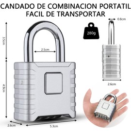 OIUINMMH Candado de Combinación de 4 Dígitos,Candado Para Locker, Soporta Caídas Y Lluvia,Candado Locker Gym, para jardines,garajes,invernaderos, fábricas