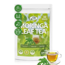 Veyorra Moringa Leaf Tea Bags,Loose Leaf Moringa Herbal Tea. No Sugar, No Caffeine, No Gluten, Vegan(30 Bags)