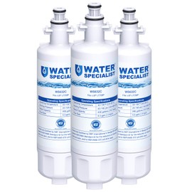 Waterspecialist ADQ36006101 Refrigerator Water Filter, Replacement for LG LT700P, Kenmore 9690, 46-9690, 469690, ADQ36006101, ADQ36006102, LT700PC, WSL-3, R-9690, LFXS30766S, 3 Pack, Package may vary