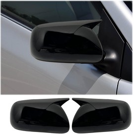 MUXEE Side Mirror Cover, for Toyota Corolla 2009 2010 2011 2012 2013 2PCS Turn Signal housing Cover Accessories - Bright Black