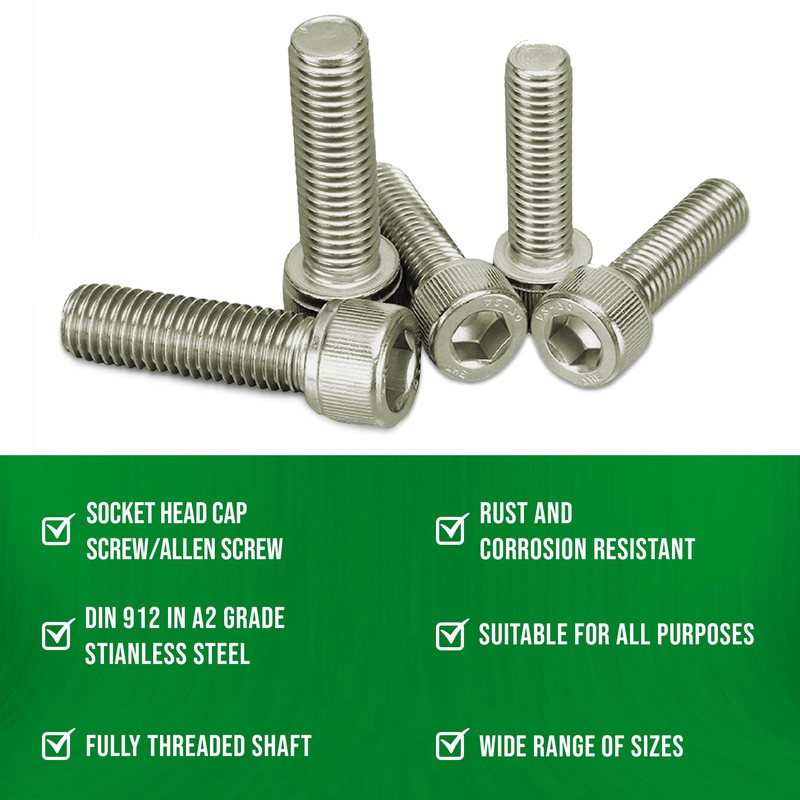 M6 x 20mm Allen Socket Head Cap Screws (20pk) -