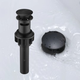 Bathroom Wash Basin Drainer Siphon, Oil Rubbed Bronze Vessel Sink Drain with Overflow, Pop up Bathroom Sink StopperMaterial: Silicone, Color: Oil Rubbed Bronze