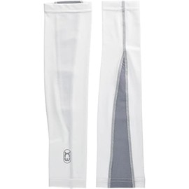 Kijima ZK3-30004W Arm Sleeve, Cooling Material, High Elasticity, Over 98% UV Protection, Men's Free, White/Mesh