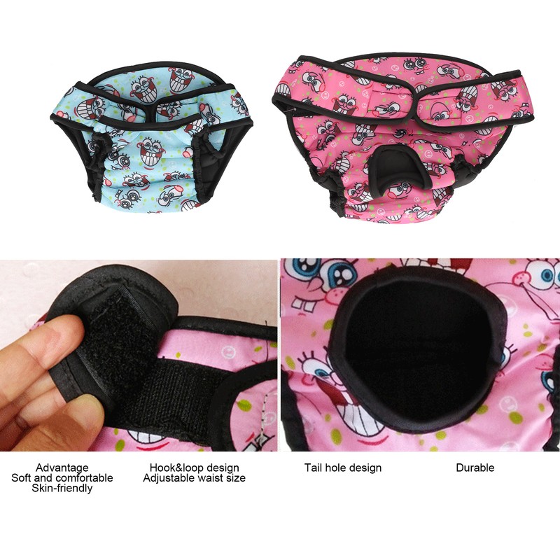 2pcs Soft Breathable Dog Physiological Pants Adjustable Dog Pet Underwear