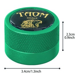 TAOM Round Shaped Pool Chalk Holder, Portable Pool Chalk Cubes, Magnetic Mini Chalk Holder Pool Billiards, Pool Cue Chalk Case Container Box for Billiard Cue Tip Tool Pool Table Snooker Accessories