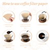 Pack of 200 Coffee Filter Papers, V-Shaped Coffee Filter Cone