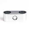BQLZR 2x Double Hole Tube Clamp Pipe Round Tube Two-way