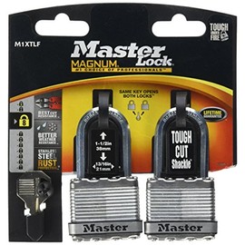 Master Lock M1XTLFHC 1-1/2" Stainless Steel Long Shackle Magnum Padlock (2 Count)