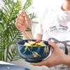 Loymokinar Modern Porcelain 16 Piece White and Gold Dinnerware Set,