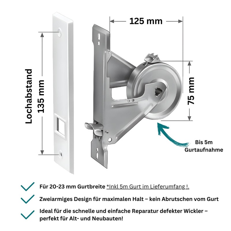 Roller Shutter Belt Winder Inlet Belt Roller [With 5 m