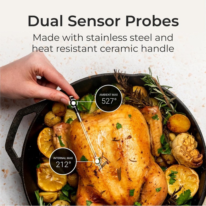 MEATER Plus Bundle: Smart Digital Wireless Meat Thermometer with Heat-Resistant