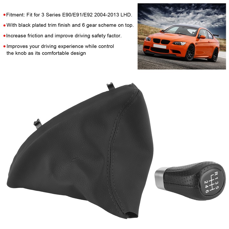 6 Speed Car Shift Knob with Dustproof Cover Fit for