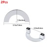 Geesatis 2 Pcs Semicircle Cabinet Handles Wardrobe Drawer Nickel Brushed