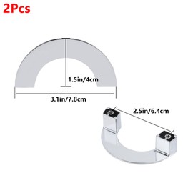Geesatis 2 Pcs Semicircle Cabinet Handles Wardrobe Drawer Nickel Brushed Pull Handles Knobs for Home Kitchen Decorative Handles Hardware, with Mounting Screws, 2.5" Hole Center
