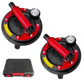 2PCS 8-Inch Suction Cup for Glass, Heavy Duty Glass Tile Industrial Vacuum Suction Cup Lifter with Metal Handle to Lift Transport Large Glass Window Windshield, Max Load 440LBS