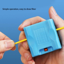 Cable Tube Slitter, 1.2‑3.3mm Fiber Optic Mid Span Cable Cutting Tool with 12 Replaceable Blades, Safe Lock, Mini Jacket Tube Slitter Loose Tube Buffer Tube Stripper