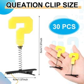 Luinabio 30 Pcs Mini Glow Hair Clips Girls Rave Hair Clips for Women Christmas Music Festival Holiday Party Supplies (Question Mark)