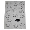 Triolino® Half-Linen Tea Towel with 'Black Sheep' Print Motif 50