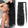 Human Hair Curly Wave Ponytail Extensions Human Hair Wrap Around