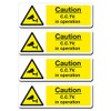 4 x 140mm Glossy Vinyl Stickers - CCTV In Operation
