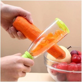 MKKENLEY Peeler With Storage Stainless Blade Carrot Vegetable Parer