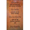 Rust metal plaque "family", patina decoration for hanging, size 1