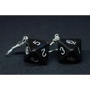 Miniblings 8 Sided Dice Earrings Black Handmade Fashion Jewellery I