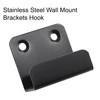 HARSKIYER 8pcs Black Stainless Steel Wall Hanger Fastener, J Hooks