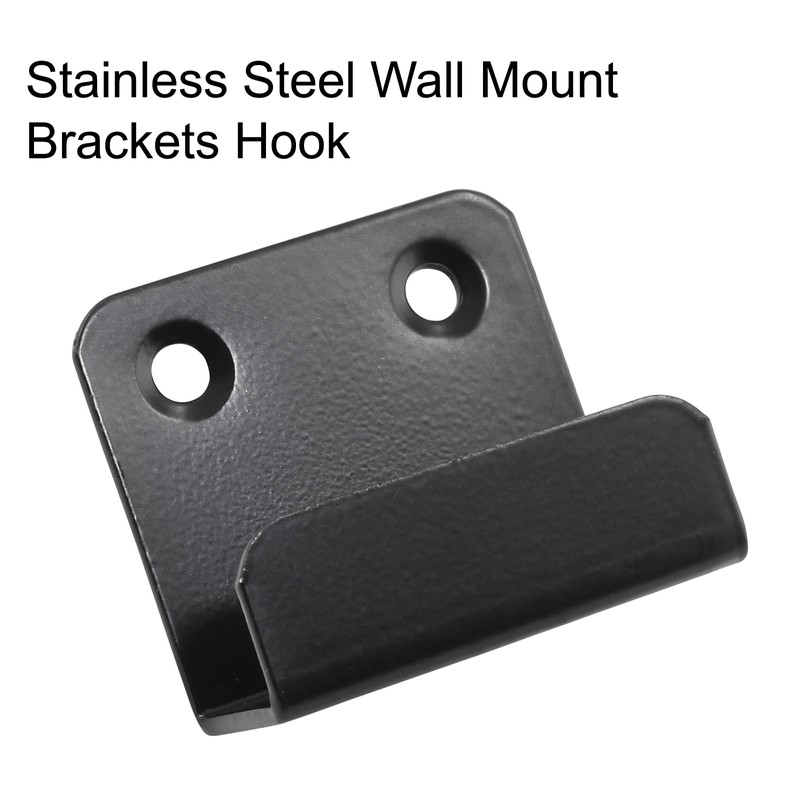 HARSKIYER 8pcs Black Stainless Steel Wall Hanger Fastener, J Hooks