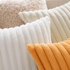 MIULEE Plush Velvet Cushion Cover Faux Fur Soft Modern Sofa
