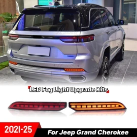 HHENGYISOUL Red LED Rear Reflector Tail Light Turn Singal For Jeep Grand Cherokee 2022-2024