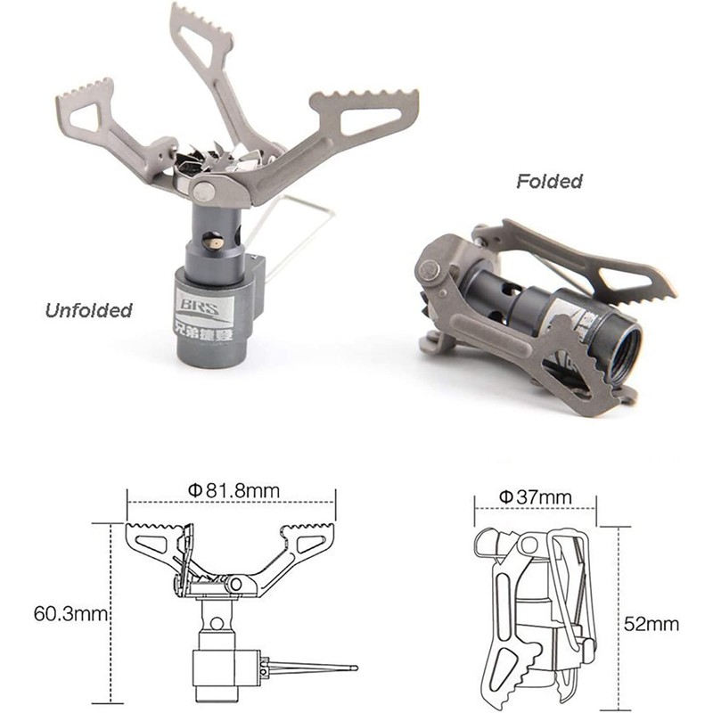 BRS Stove BRS 3000T Stove Titanium Ultralight Backpacking Stove Portable