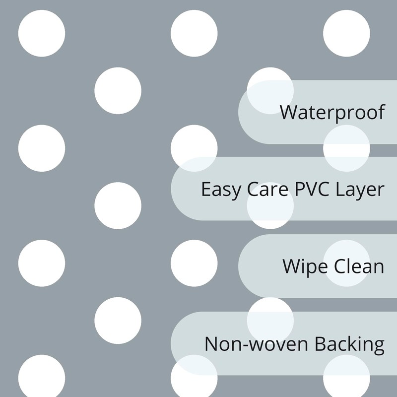 Oilcloth Tablecloth Washable Square 140 x 180 cm Light Grey