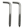 IDEALSV 304 Stainless Steel Screw in Hooks 2 Inch 7